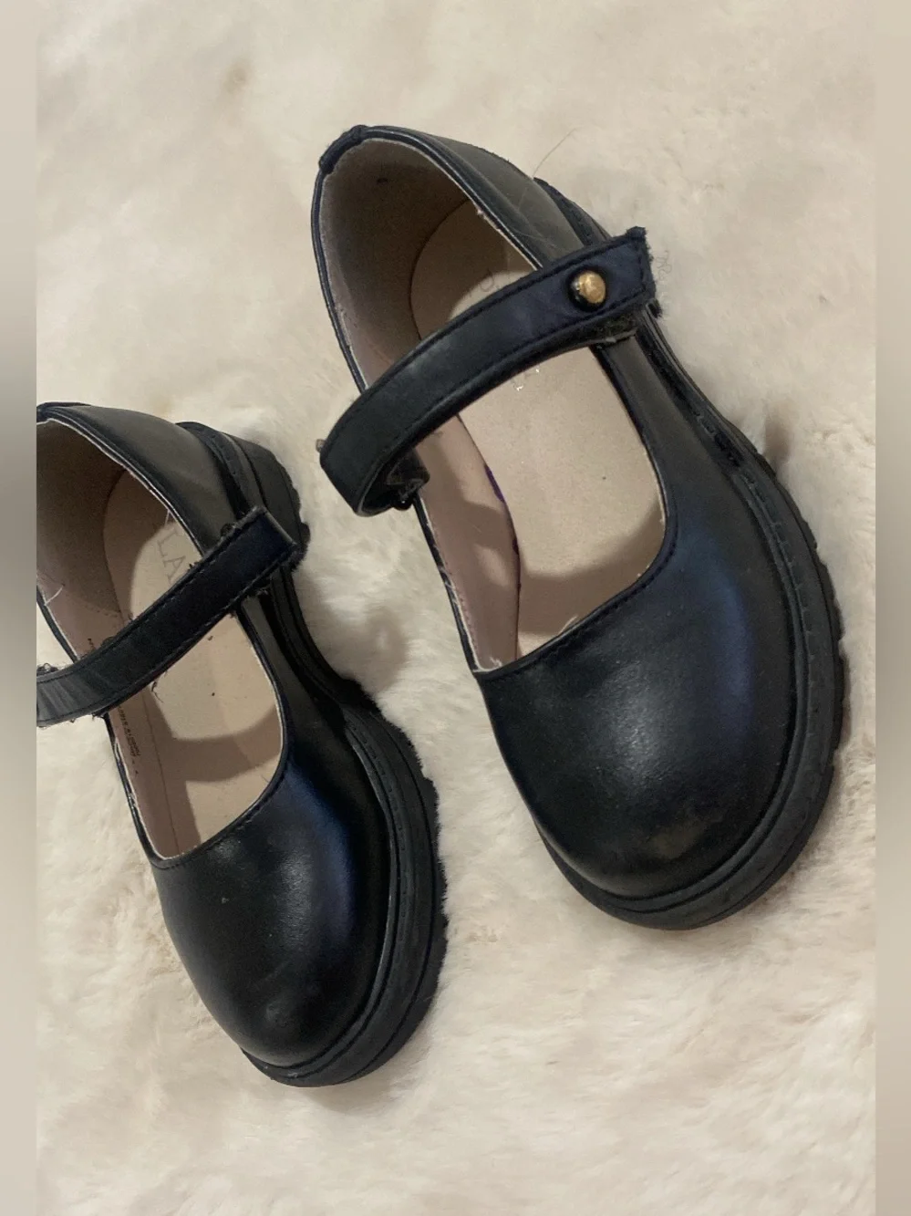 The Children's Place Black Mary Jane Strap Shoes for Kids